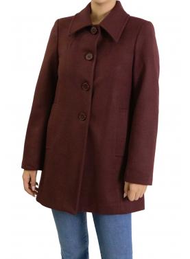 Cappottino corto con cinta e bottoni tinta unita Options